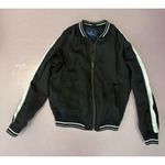 American Eagle  Unisex Bomber Jacket Black Size‎ S Casual Spring Photo 3