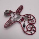 Handmade Wire Work Hand Crafted Beaded Brooch / Pin Photo 5