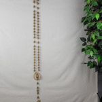Vintage Resin Beads Wall Rosary 64" St. Anthony of Padua Carved Catholic Rosary Photo 13
