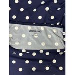 Lands End Womens Navy Long Sleeve Polka Dot Shirt S/L Stretchy Fabric Light Top White Photo 5