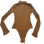 Vuori Bleeker Long Sleeve Ribbed Bodysuit Caramel- Size X-Small XS Mock Neck Photo 8