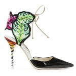 Sophia Webster Rousseau Jungle Tiger Ankle Cuff Tie Pointed Toe Pumps Heels 40 Black Size 9 Photo 2