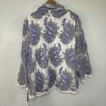 Alfred Dunner Isn't It Romantic Collared Floral Lace Two in One Top W/ Necklace Purple Size XL Photo 3