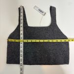 Everlane Wool Blend Yak Ribbed Full Coverage Crop Tank Top Gray L Photo 2