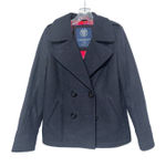 American Eagle  Outfitters Charcoal Gray Wool Blend Pea Coat Women's Size S‎ Photo 0