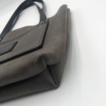 PANHANDLE RED LEATHER COMPANY Logo Branded Gray/Black Double Handles Tote Purse Photo 6