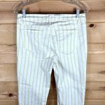 Baccini  Women's White and Yellow Striped Jeans, Size 6 Photo 2