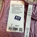 Lululemon Breeze Through Twist Tank Top Pink Rose Blush 6 Pullover Cropped Photo 6