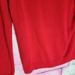 Talbots  VALENTINE'S DAY RED JE' TAIME HEART 3D FLOWER BEAD ACCENTS SWEATER XS Photo 9