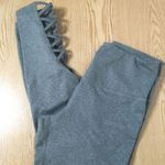 SO Women’s  Strappy Capri Leggings Stretchy Soft Gray Size Medium Photo 0