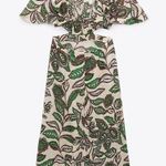 ZARA NEW LINEN BLEND FLORAL PRINT DRESS COLD SHOULDER WOMENS SIZE S/M/L Photo 8