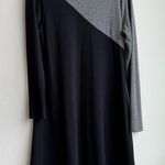 Karen Kane  Sweater Dress Women Size Medium Grey Black Boho Long Sleeve Pullover Photo 0