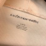 American Eagle  Womens Beige Waffle Knit Thermal Oversized Cowl Neck Sweater L Photo 2