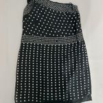 Susana Monaco One Shoulder Mini Dress Black Silver Studs Modern Glam (SEE NOTES) Photo 14