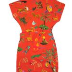 Sézane NWT Sezane x G. Kero Samantha in The Animal Orange Wrap Mini Dress S Photo 9