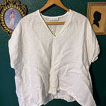 Bryn Walker  Linen Oversized Short Sleeve Flowy Top Women's Small Minimalist Photo 0