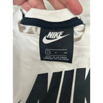 Nike Women’s Swoosh Graphic Crop Top Tee Size Small Black White Photo 2