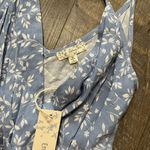 Endless Blu Light Blue Yellow Floral‎ Babydoll Bodycon Mini Dress Womens Medium Photo 3