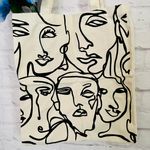 Boutique NEW Canvas Face Tote Bag Photo 2