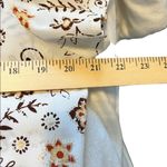 Laura Scott  vintage white flower print button down shirt size 12 Photo 3