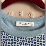 Equipment  Femme Silk Wool Geometric‎ Print Long Sleeve Sz S Blue Photo 2