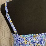 Crown & Ivy  Tankini Top Navy Paisley Built-in Bra Bikini Top Size S Photo 2