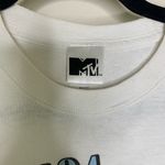MTV 1994 T Shirt Sz Large White Stained Front Graphic Bright Photo 2