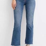 Madewell Cali Demi Boot Notch Split Back Raw Hem Jeans Sz 26 Photo 0