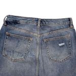 Free People  We The Free Mini Skirt Womens 27 Denim Distressed Frayed Button Fly Photo 7