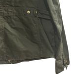 J.Crew Women's Green Twill Jacket M Resin-Coated Casual Long Sleeve Photo 12