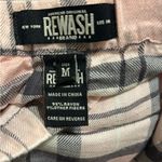 REWASH NWT  pink gray silver Plaid Lounge dorm Pants medium Photo 4