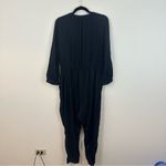 Gap | Black Long Sleeve Button Front Jumpsuit Size Large Photo 5