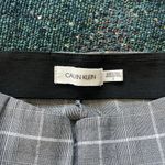 Calvin Klein Plaid Ankle Dress Pants Slim Fit Stretch Gray Women’s 2 Workwear Photo 13