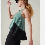 Athleta NWOT Swing Forward Pleated Tank Top Deep Ocean Teal XS Photo 4