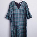 Draper James Drapers James Green Tartan Plaid Dress Photo 0