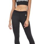 Adidas 💕💕 Black ClimaLite Linear Logo Sports Bra Photo 3