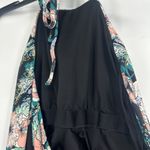 Sea Angel  One Piece Swimsuit Halter Floral Green Pink Black Boho Size 3X Photo 4
