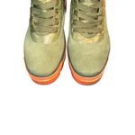 Keds  Quilted Green High-Tops with Vibrant Orange Soles(Size 9) Photo 3