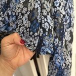 Tuckernuck Hyacinth House Blue Jacquard Priscilla Puff Sleeve Top Shirt Long Sleeve Blouse Photo 4