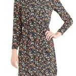J.Crew Mercantile Versailles Floral Tulip Hem Fit and Flare Dress Black Size 6 Photo 2