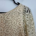 Kookai  Ivory/Cream Lace Long Sleeve Blouson Mini Dress Size 36/US 4 Small Photo 3