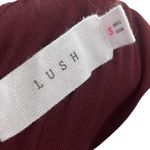 Lush Clothing Lush Burgundy Floral Skater Sleeveless Dress Flare Skirt Photo 4