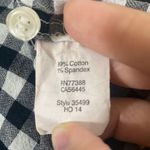 J Crew factory dickered gingham classic button down shirt black and white sz XS Photo 9