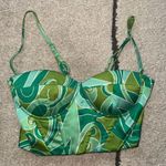 SheIn Retro Print Lace-Up Corset Top Photo 2