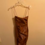 Nookie NWT  Revolve Posse Faux Leather Midi Dress in Brown Photo 3