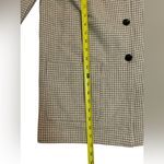 Vintage 90s Silks 100% Silk Houndstooth Blazer Skirt Suit Set Brown Beige Medium Photo 5