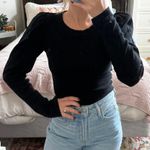Gap Black Ribbed Longsleeve Bodysuit Photo 0