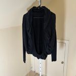 James Perse  Standard EUC Women's Open Cardigan Shrug Black Sweater Supima 2 (M) Photo 1