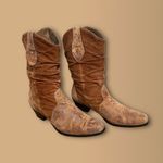 OAK TREE FARMS Carmel/Tan Distressed Leather/Suede Western Boots. Sz.7 Tan Photo 1