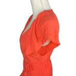 Lush Clothing Lush hot coral orange flutter sleeve wrap Mini dress summer coquette cowgirl Photo 5
